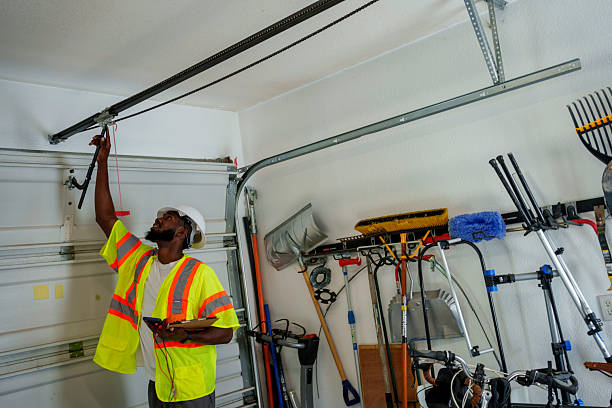 Professional Garage Door Roller Replacement technician working in Yardley, PA